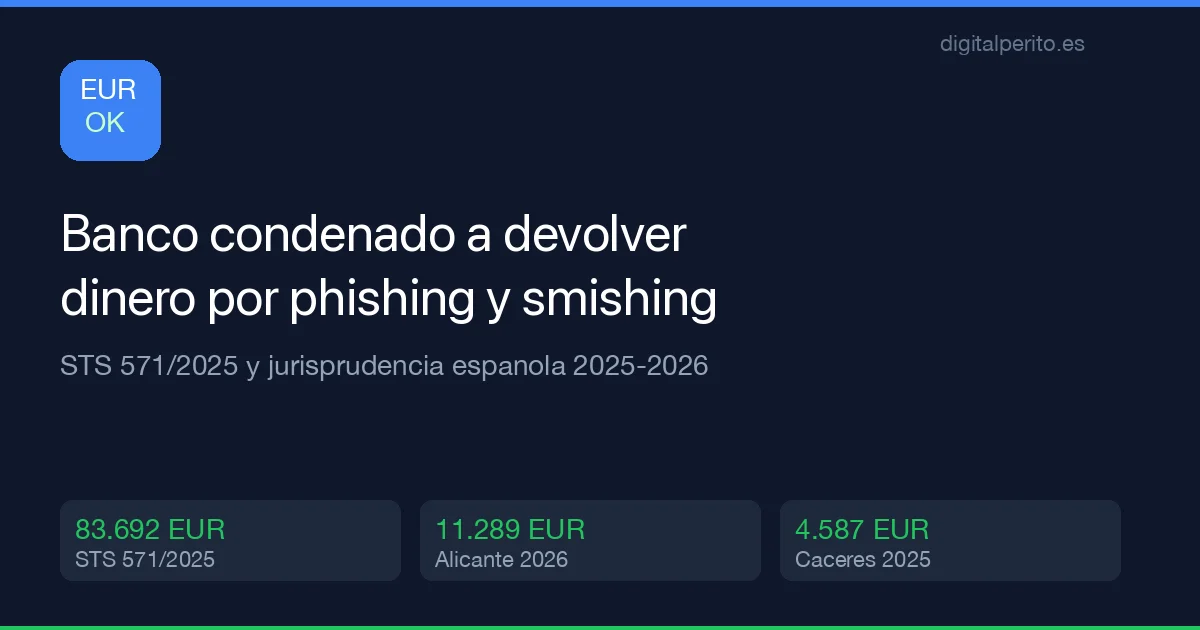 Banco condenado a devolver dinero por phishing: sentencias 2025-2026