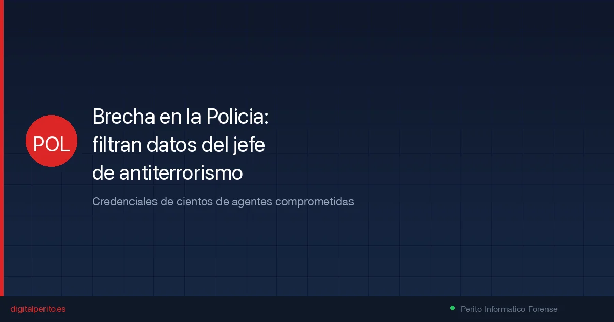 Brecha en la Policia Nacional filtra datos del jefe de antiterrorismo y cientos de agentes