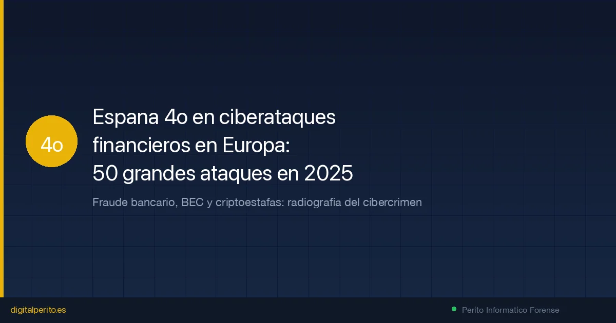 Ciberataques financieros en Europa: España, cuarto país más atacado en 2025