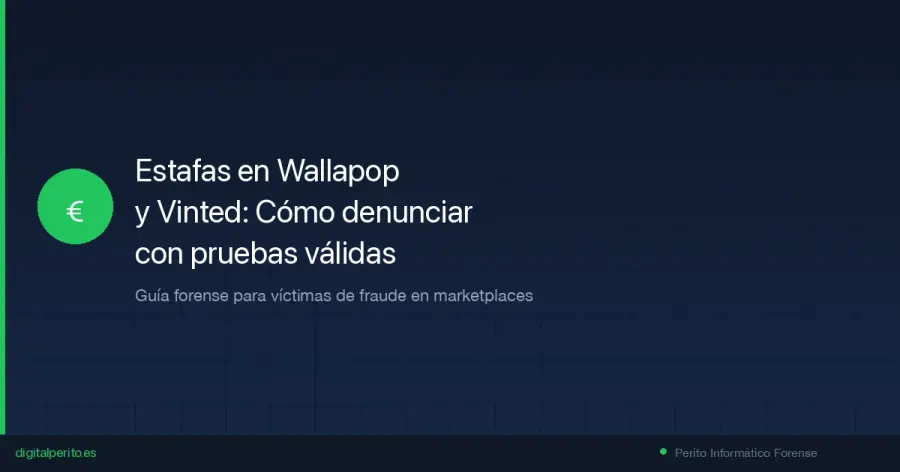 Las estafas en Wallapop y Vinted crecen un 35% en 2026. Guía paso a paso para denunciar con pruebas digitales válidas y recuperar tu dinero.