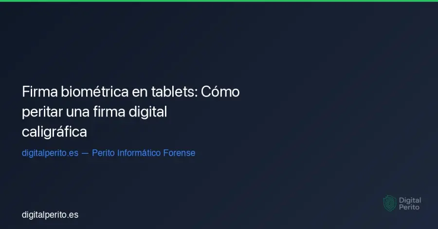 Análisis de la validez de las firmas realizadas en dispositivos táctiles. ¿Cómo acredita el perito la autenticidad basándose en la presión y velocidad en 2026?