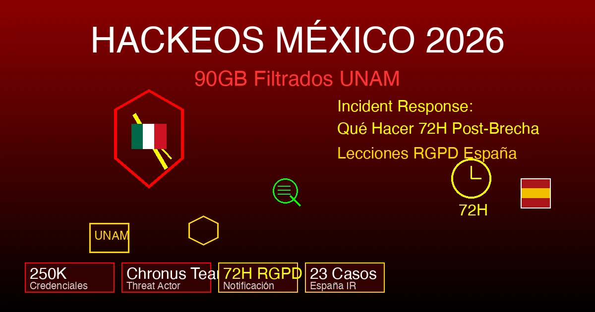 Hackeos México 2026: Respuesta Incidentes y Lecciones para España