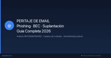 Peritaje informático de email: guía completa de análisis forense de correo electrónico (2026)
