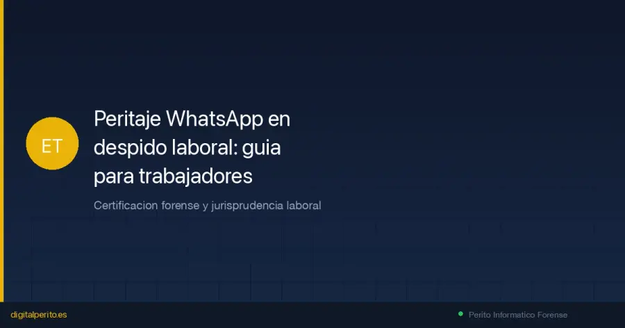 Cómo usar WhatsApp como prueba en un despido improcedente o acoso laboral. Certificación forense, jurisprudencia laboral actualizada y proceso paso a paso.