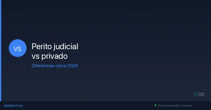 Guía completa sobre las diferencias entre perito judicial y perito privado en informática forense. Descubre cuándo contratar cada uno, validez legal, costes y casos prácticos reales.