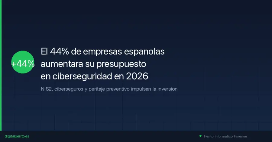 El 44,2% de las empresas españolas incrementará su inversión en ciberseguridad en 2026. Mercado de 3.000M€, NIS2 pendiente, y cómo distribuir tu presupuesto con datos reales.